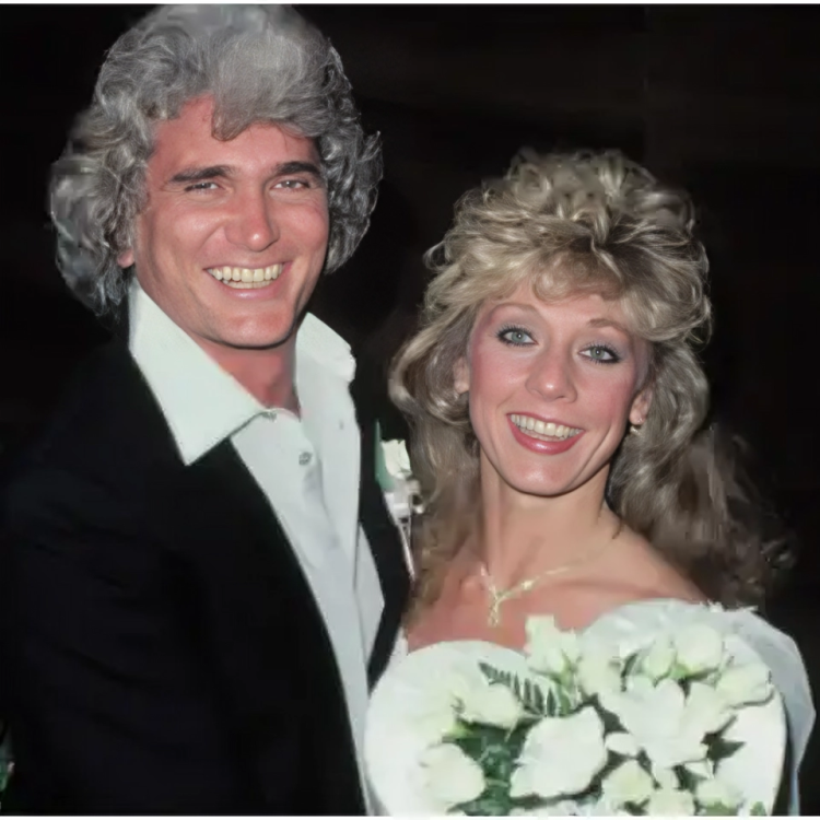 Michael Landon and Cindy Clerico in their wedding day.